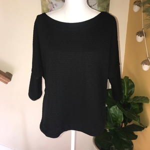 Max studio dolman sleeve boxy textured‎ top M